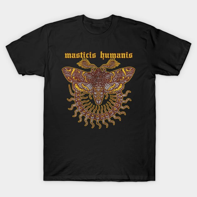 masticis humanis moth T-Shirt by Pages Ov Gore